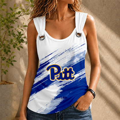 [FAN FAVORITE] NEW CUSTOMIZED NCAA FBS02 PIP PITTSBURGH PANTHERS O-RING SHOULDER TANK TOP
