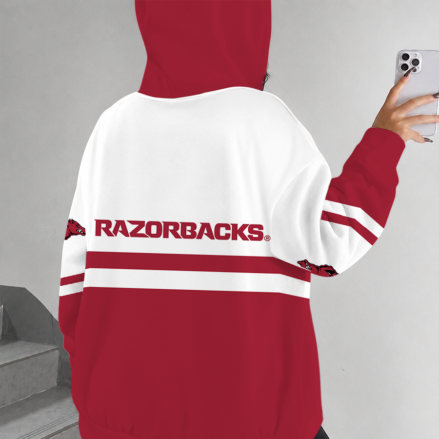 [FAN FAVORITE] NEW CUSTOMIZED NCAA CWS03 AKR ARKANSAS RAZORBACKS ZIP HOODIE