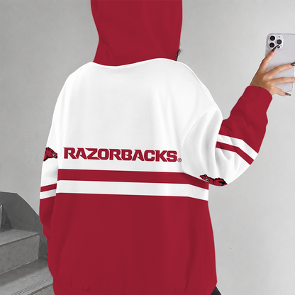 [FAN FAVORITE] NEW CUSTOMIZED NCAA CWS03 AKR ARKANSAS RAZORBACKS ZIP HOODIE