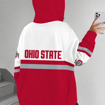 [FAN FAVORITE] NEW CUSTOMIZED NCAA FBS05 OSB OHIO STATE BUCKEYES ZIP HOODIE