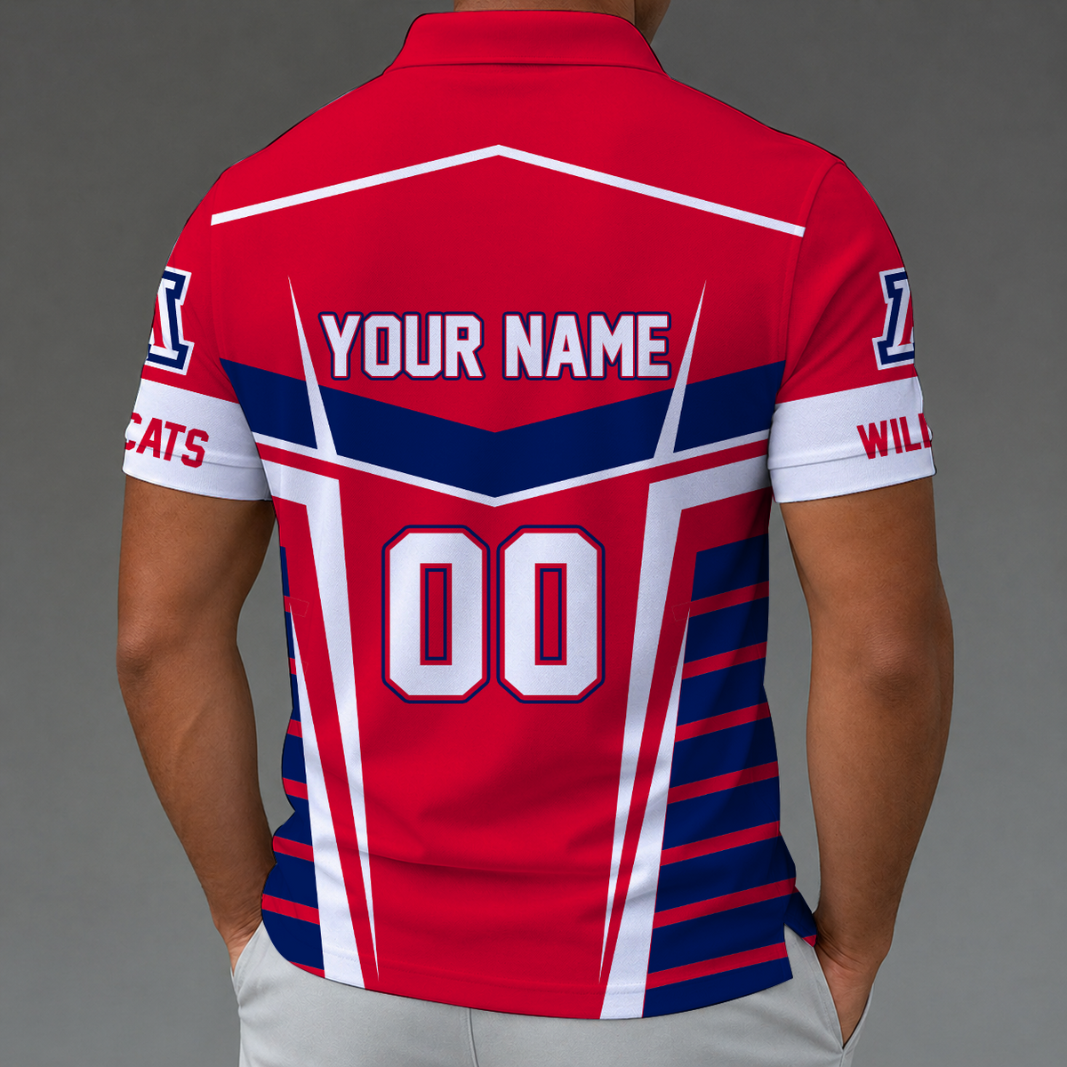 [FAN FAVORITE] NEW CUSTOMIZED NCAA CWS06 ARW ARIZONA WILDCATS POLO SHIRT