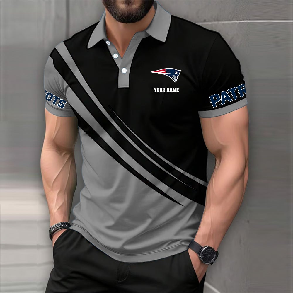 [SPECIAL OFFER] NEW CUSTOMIZED NFL27 NEP NEW ENGLAND PATRIOTS POLO SHIRT