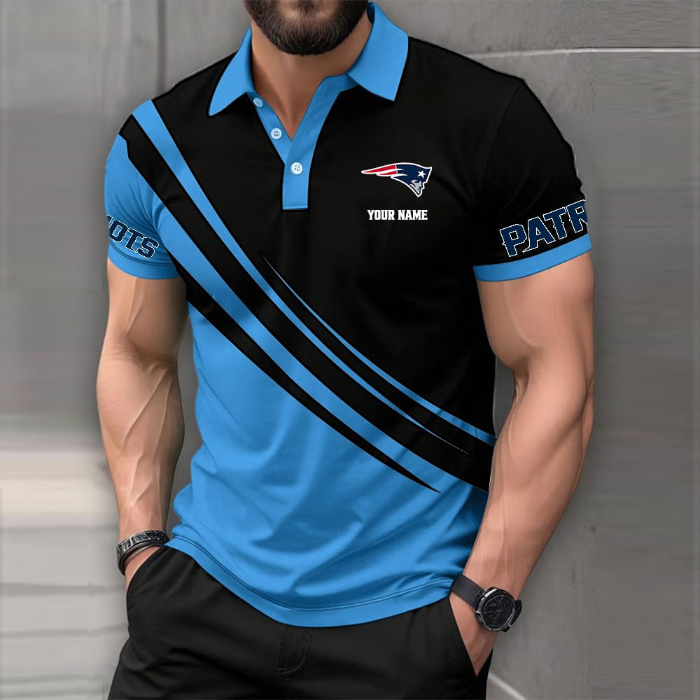 [SPECIAL OFFER] NEW CUSTOMIZED NFL27 NEP NEW ENGLAND PATRIOTS POLO SHIRT