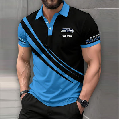 [SPECIAL OFFER] NEW CUSTOMIZED NFL06 SSH SEATTLE SEAHAWKS POLO SHIRT
