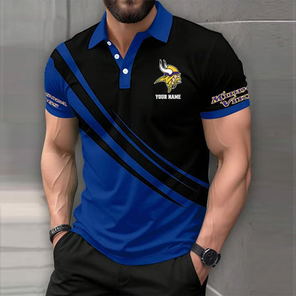 [SPECIAL OFFER] NEW CUSTOMIZED NFL05 MVK MINNESOTA VIKINGS POLO SHIRT