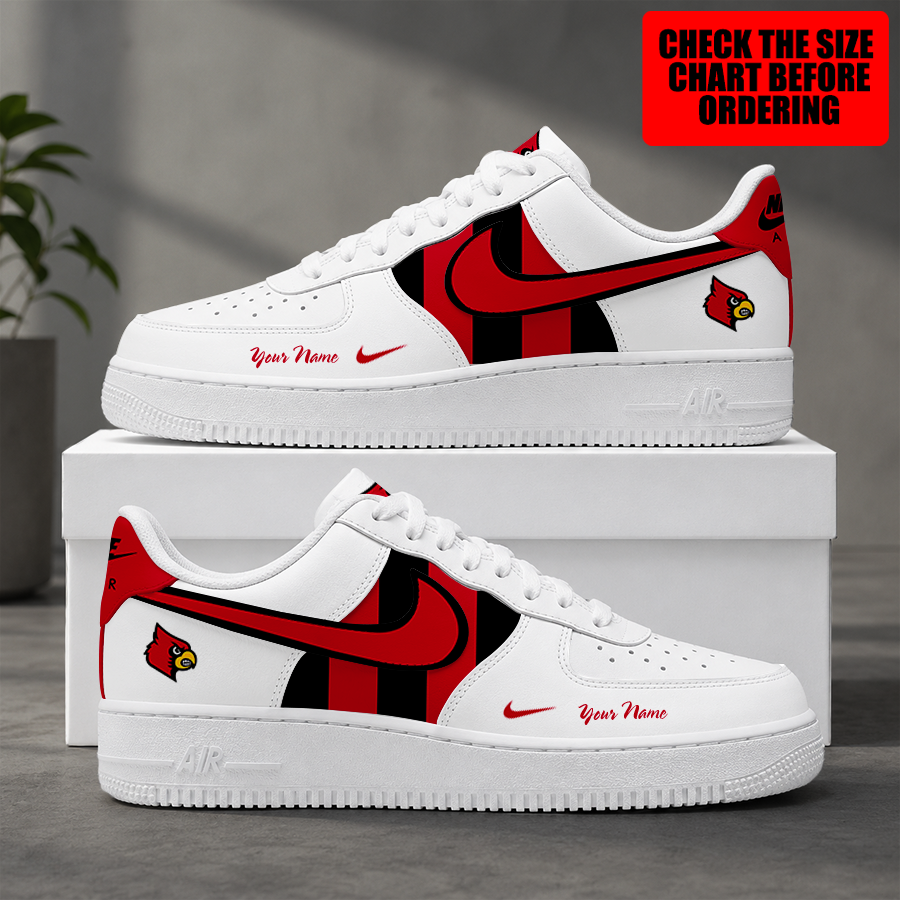 [FAN FAVORITE] NEW CUSTOMIZED NCAA FBS10 ULC LOUISVILLE CARDINALS AF1 SHOES
