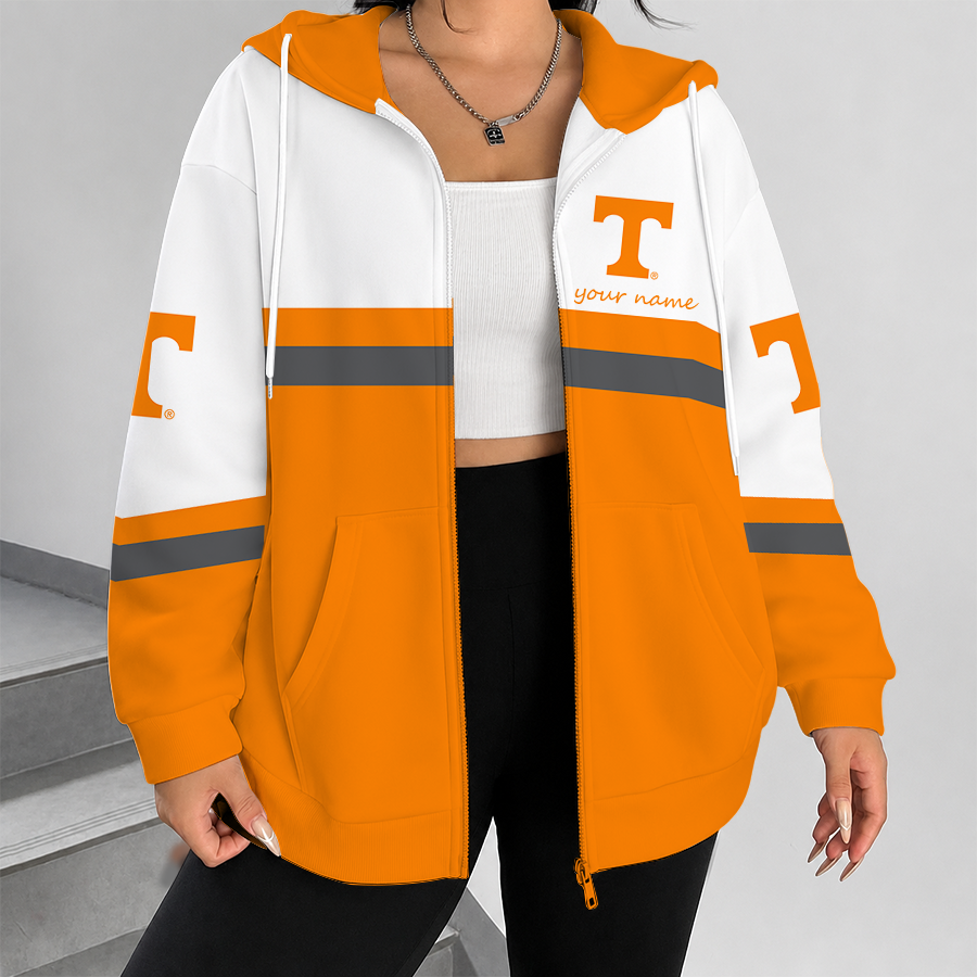 [FAN FAVORITE] NEW CUSTOMIZED NCAA CWS12 TNV TENNESSEE VOLUNTEERS ZIP HOODIE