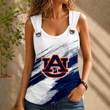 [FAN FAVORITE] NEW CUSTOMIZED NCAA FBS13 ABT AUBURN TIGERS O-RING SHOULDER TANK TOP