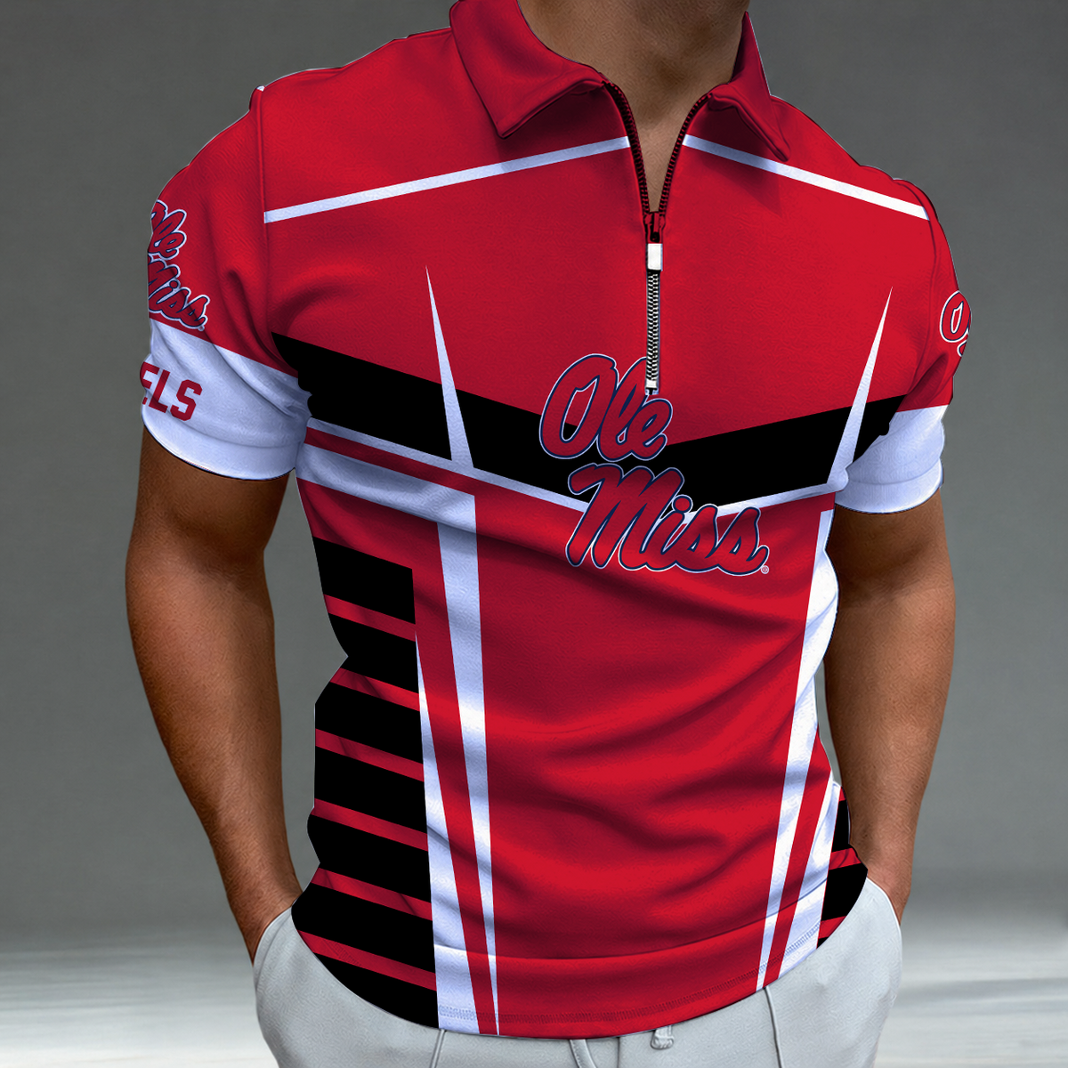 [FAN FAVORITE] NEW CUSTOMIZED NCAA CWS13 OMR OLE MISS REBELS POLO SHIRT