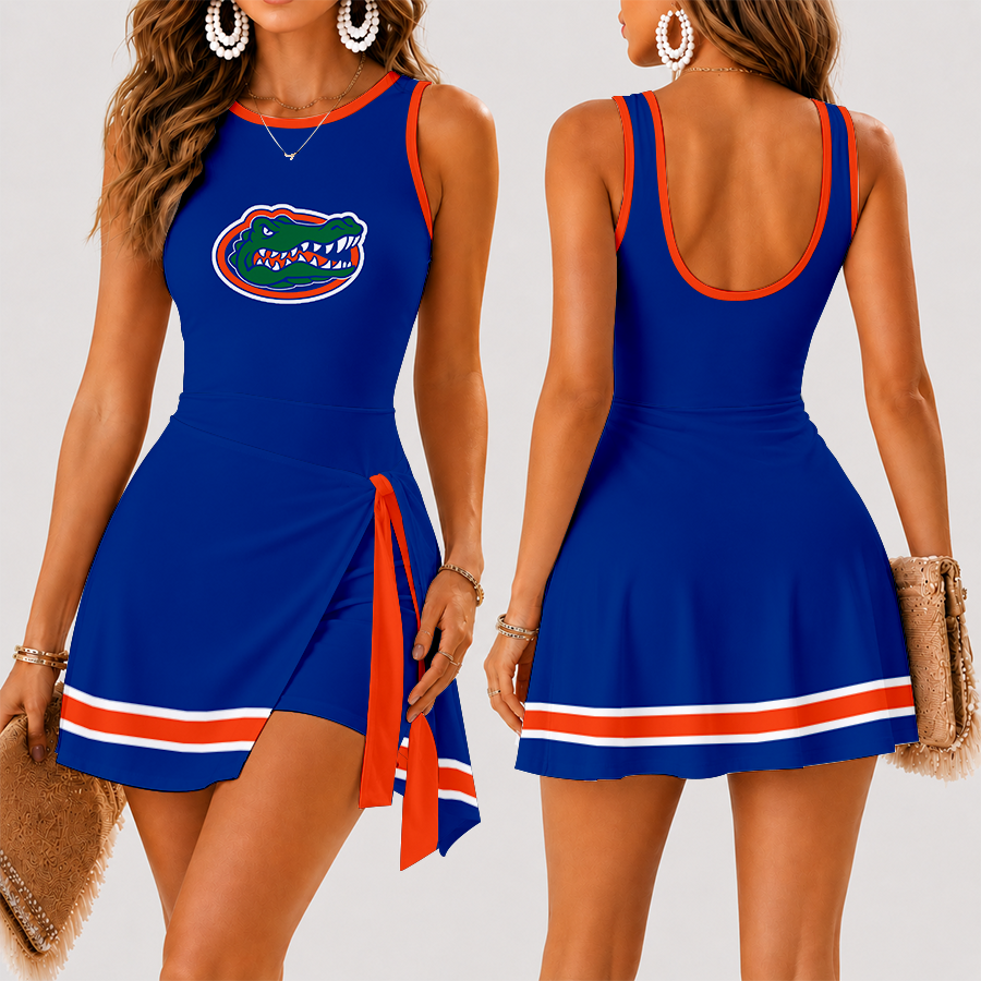 [FAN FAVORITE] NEW CUSTOMIZED NCAA MAM14 FLG FLORIDA GATORS WOMEN'S SUMMER SKORT DRESS