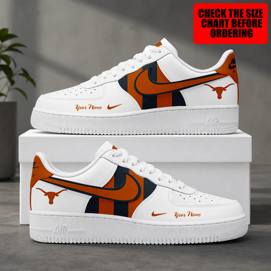 [FAN FAVORITE] NEW CUSTOMIZED NCAA FBS22 TXL TEXAS LONGHORNS AF1 SHOES