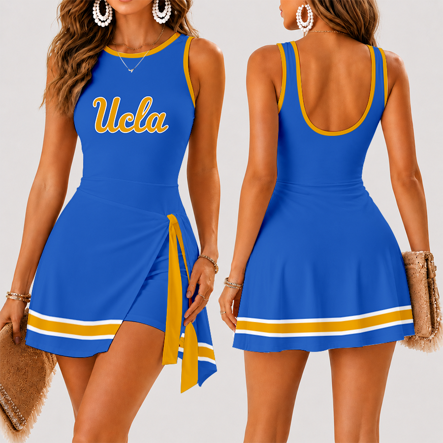 [FAN FAVORITE] NEW CUSTOMIZED NCAA CWS24 UCB UCLA BRUINS WOMEN'S SUMMER SKORT DRESS