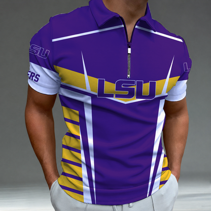 [FAN FAVORITE] NEW CUSTOMIZED NCAA FBS29 LST LSU TIGERS POLO SHIRT