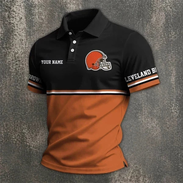 [SPECIAL OFFER] NEW CUSTOMIZED NFL29 CLB CLEVELAND BROWNS POLO SHIRT