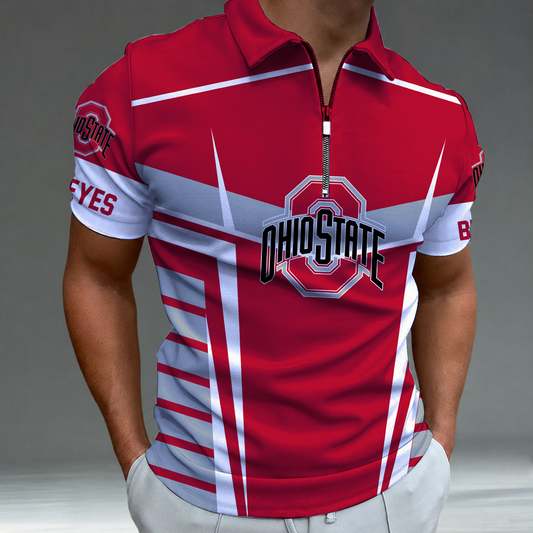 [FAN FAVORITE] NEW CUSTOMIZED NCAA MAM30 OSB OHIO STATE BUCKEYES STRAPPY POLO SHIRT