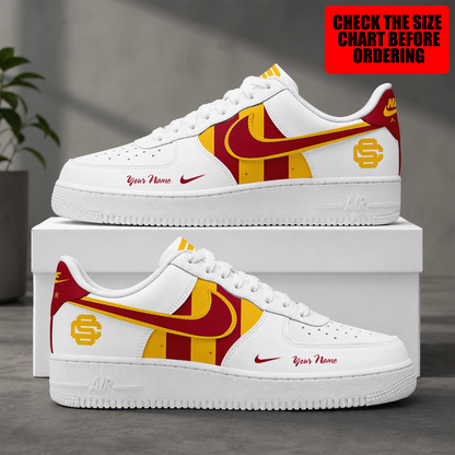 [FAN FAVORITE] NEW CUSTOMIZED NCAA FBS32 USC USC TROJANS AF1 SHOES