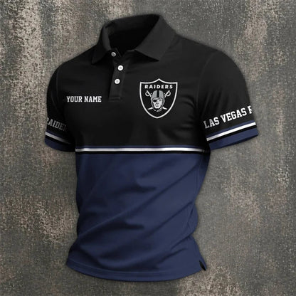 [SPECIAL OFFER] NEW CUSTOMIZED NFL07 LVR LAS VEGAS RAIDERS POLO SHIRT